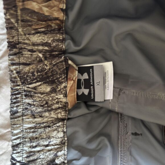 Under Armour Pants Mens XL Mossy Oak Camo Waterproof Hunting Outdoor Lined - Picture 12 of 14